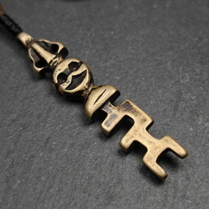 Tibetan Amulet,The Key of Heart Pendant,Lima Brass - Tibetan Buddhist amulet, view 6