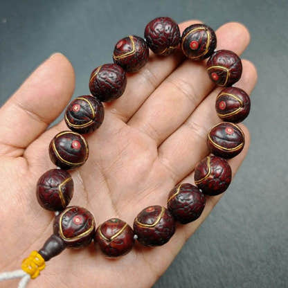 Tibetan Wrist Mala,Old Bodhi Beads Bracelet - Tibetan Buddhist mala beads, view 9