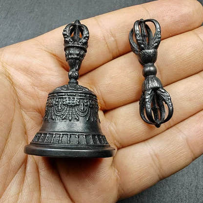 Vajra and Bell Set,Tibetan Tantric Buddhism Ritual Implement - Tibetan Buddhist vajra, view 5