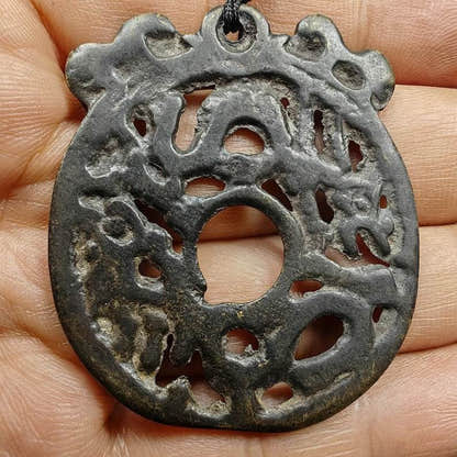 Thokcha Dragon Prayer Wheel,Dharma Chakra Pendant,43mm - Tibetan Buddhist art, view 8