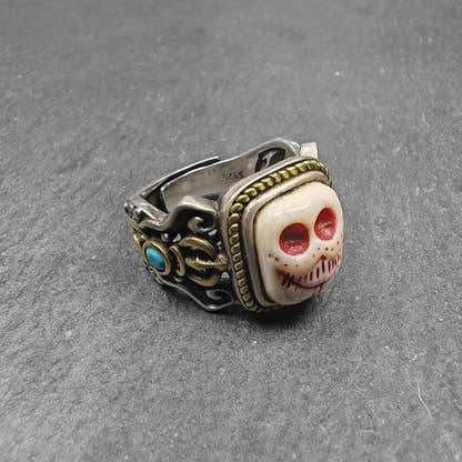 Silver Ring - Tibetan Buddhist art, view 6