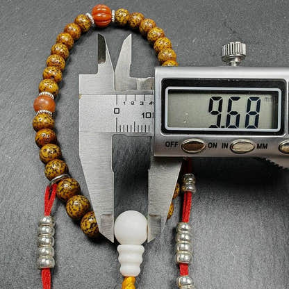 Gandhanra Authentic Tibetan Handhold Wrist Mala - 7.7mm Old Lotus Seed Beads Bra - Tibetan Buddhist mala beads, view 9