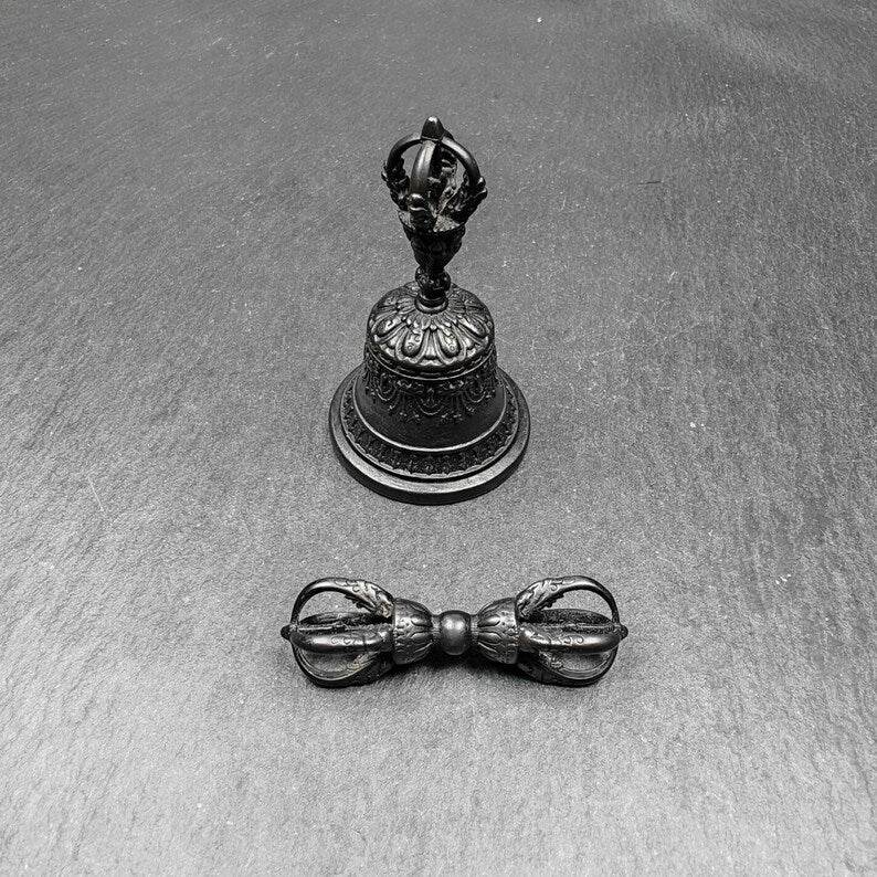 Vajra and Bell Set,Tibetan Tantric Buddhism Ritual Implement - Tibetan Buddhist vajra, view 4