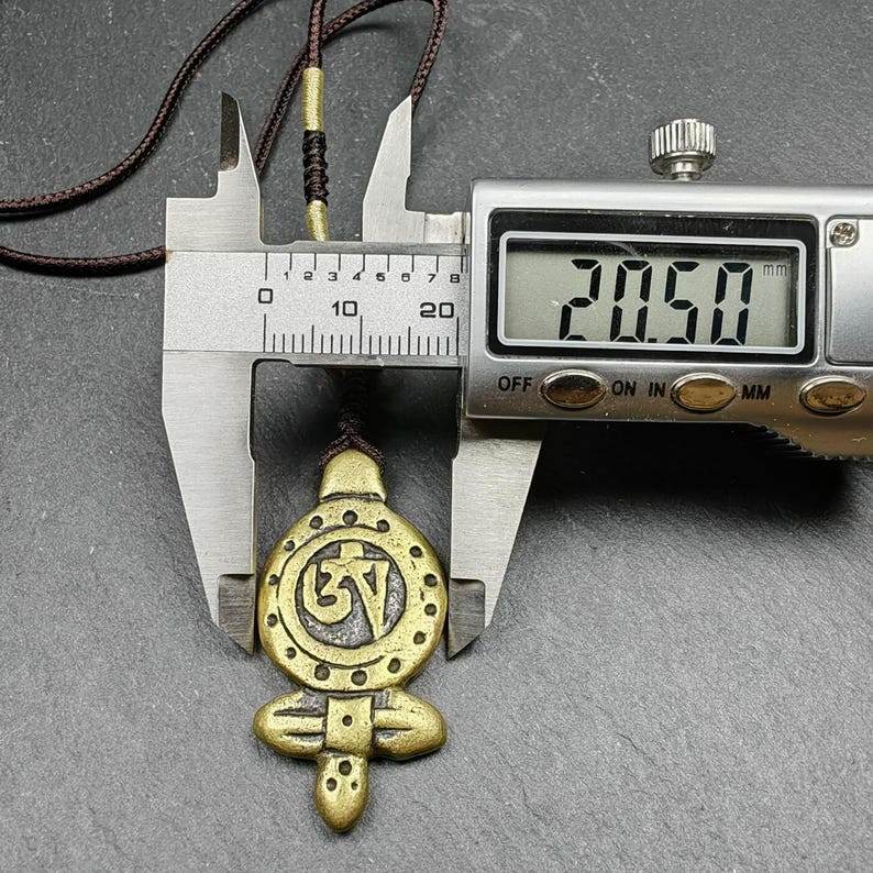Tibetan Buddhism Amulet - Vajra Pendant with OM Symbol - Tibetan Buddhist amulet, view 8