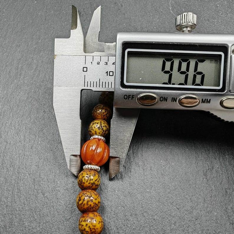 Gandhanra Authentic Tibetan Handhold Wrist Mala - 7.7mm Old Lotus Seed Beads Bra - Tibetan Buddhist mala beads, view 7