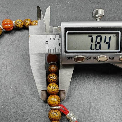 Gandhanra Authentic Tibetan Handhold Wrist Mala - 7.7mm Old Lotus Seed Beads Bra - Tibetan Buddhist mala beads, view 8