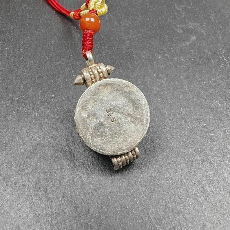 Coral and Silver Gau Ghau Shrine - Tibetan Buddhist art, view 5
