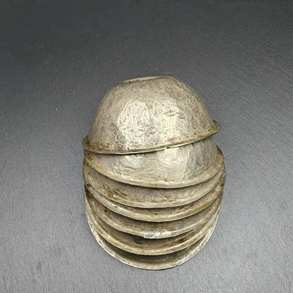 Old Silver Water Offering Bowls,87 - Tibetan Buddhist art, detailed view