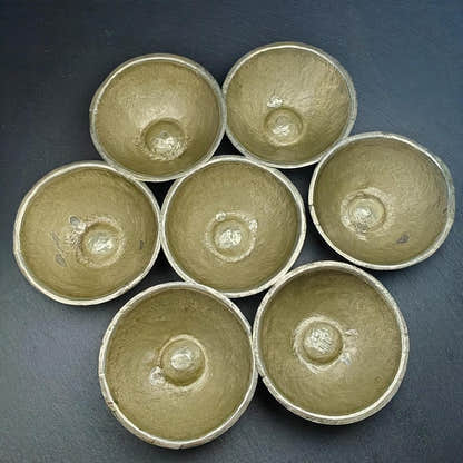 Old Silver Water Offering Bowls,87 - Tibetan Buddhist art, view 5