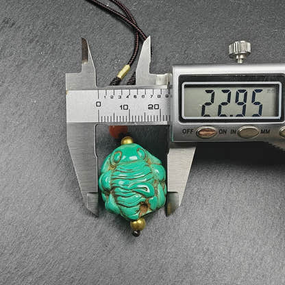 Old Turquoise Tibetan Scorpion Amulet, 27 - Tibetan Buddhist amulet, view 9