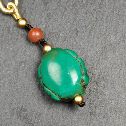 Old Turquoise Tibetan Scorpion Amulet, 27 - Tibetan Buddhist amulet, view 4