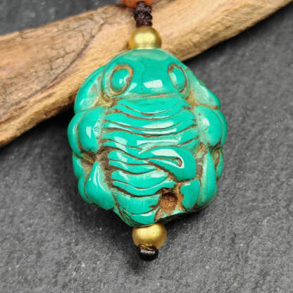 Old Turquoise Tibetan Scorpion Amulet, 27 - Tibetan Buddhist amulet, view 6