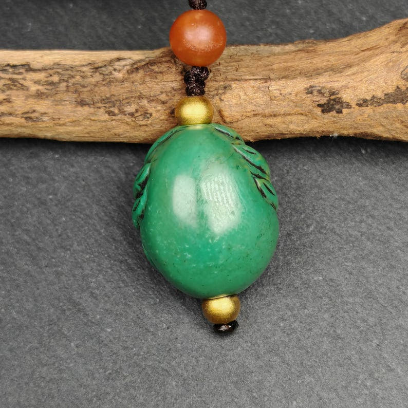 Old Turquoise Tibetan Scorpion Amulet,21 - Tibetan Buddhist amulet, view 4