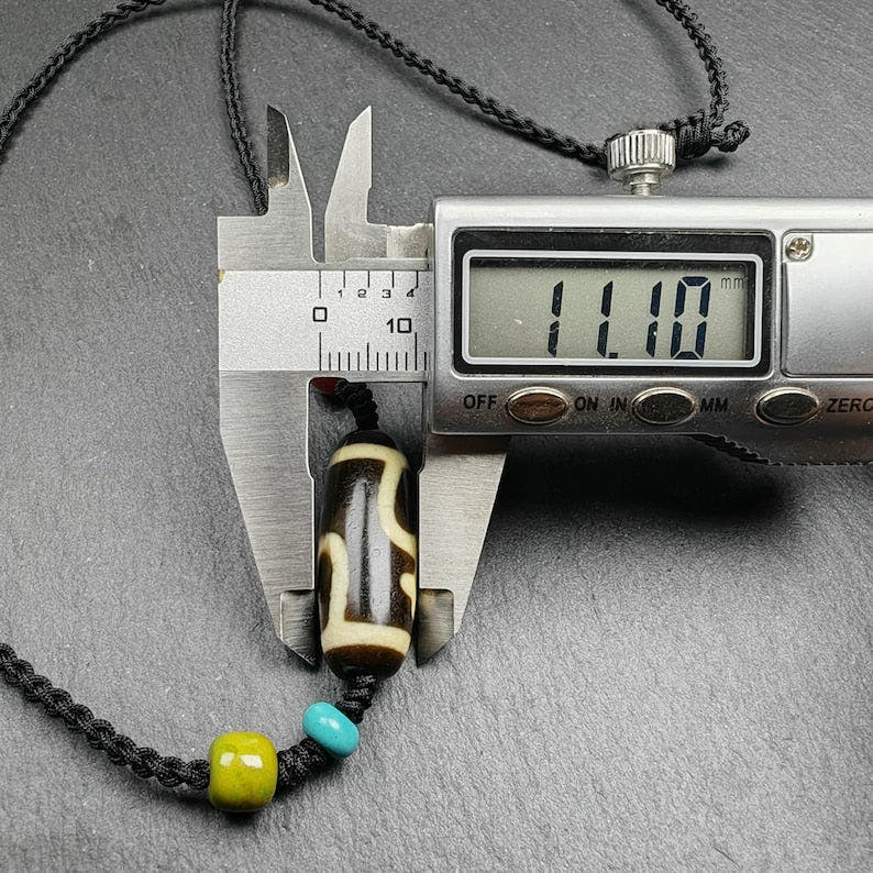 Tibetan Longevity Treasure Vase Dzi Bead Necklace,28*11 mm - Tibetan Buddhist bead necklace, view 9