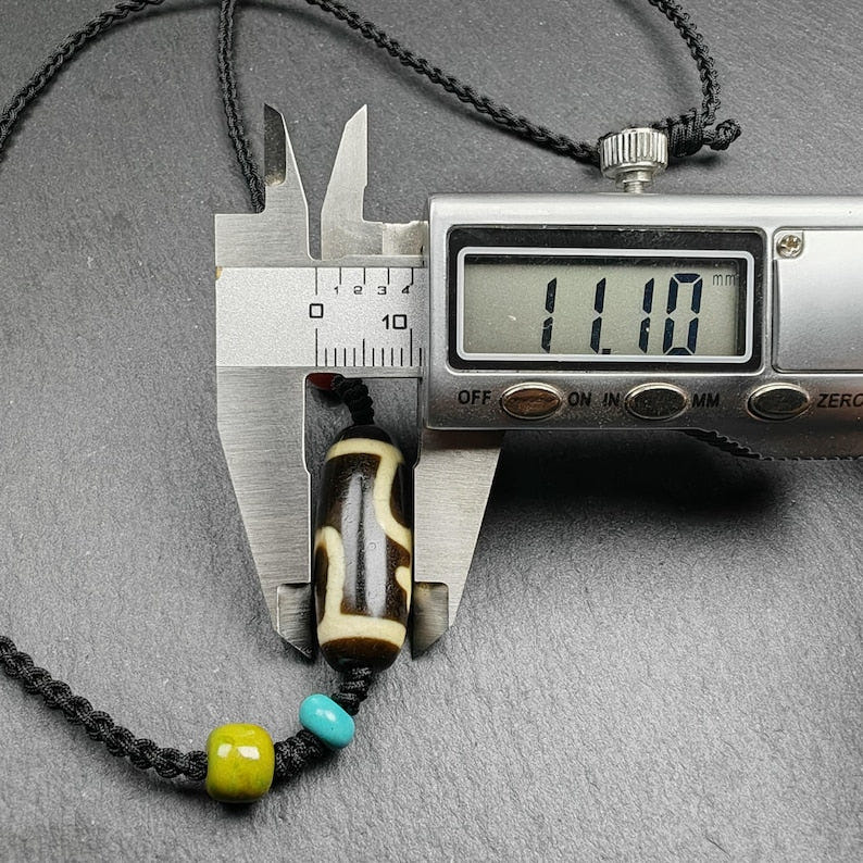 Tibetan Longevity Treasure Vase Dzi Bead Necklace,28*11 mm - Tibetan Buddhist bead necklace, view 9