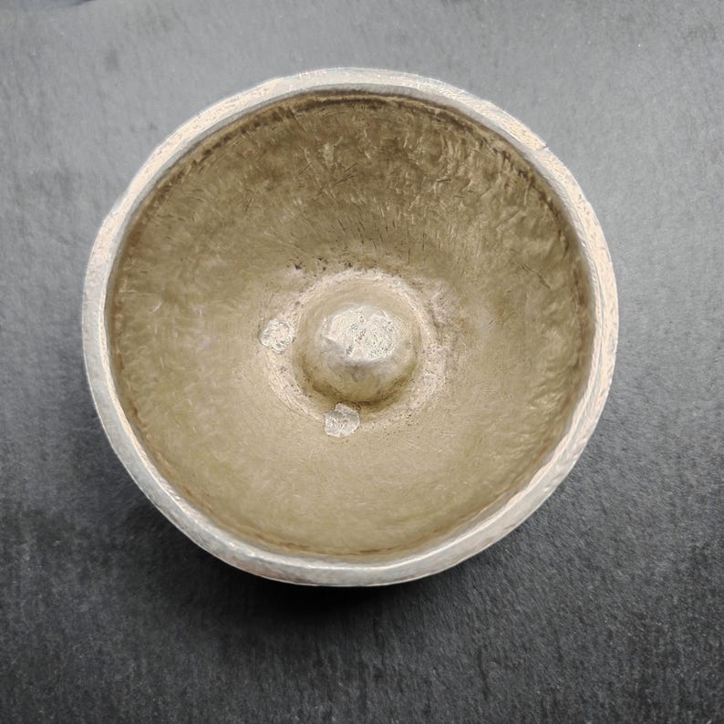 Old Silver Water Offering Bowls,87 - Tibetan Buddhist art, view 8