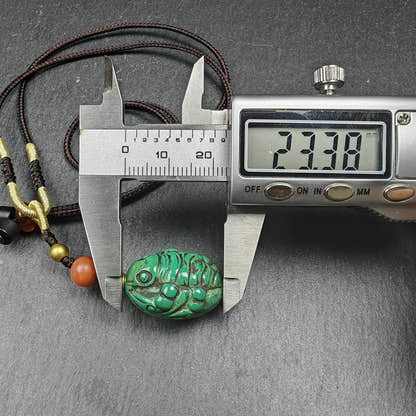 Old Turquoise Tibetan Scorpion Amulet, 23 - Tibetan Buddhist amulet, view 9
