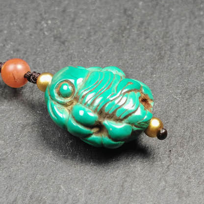 Old Turquoise Tibetan Scorpion Amulet, 27 - Tibetan Buddhist amulet, view 5