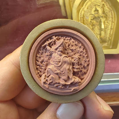 The 32nd Sakya Trizin - Ratna Vajra Rinpoche Tsa Tsa Mold - Tibetan tsa tsa mold, front view