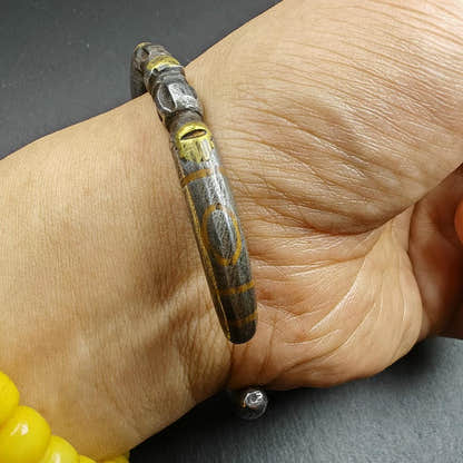 Tibetan Vajra Bangle,Cold Iron Cuff Bracelet - Tibetan Buddhist vajra, view 6