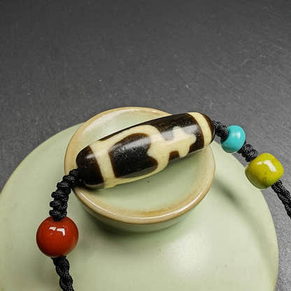 Tibetan Longevity Treasure Vase Dzi Bead Necklace,28*11 mm - Tibetan Buddhist bead necklace, view 6