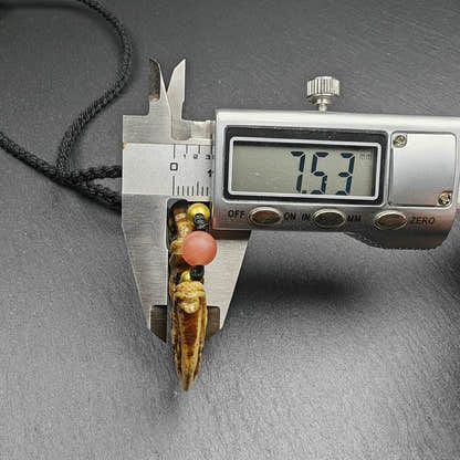 Tibetan Kapala Amulet - Tibetan Buddhist amulet, size reference
