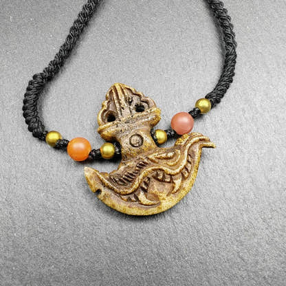 Tibetan Kapala Amulet - Tibetan Buddhist amulet, detailed view