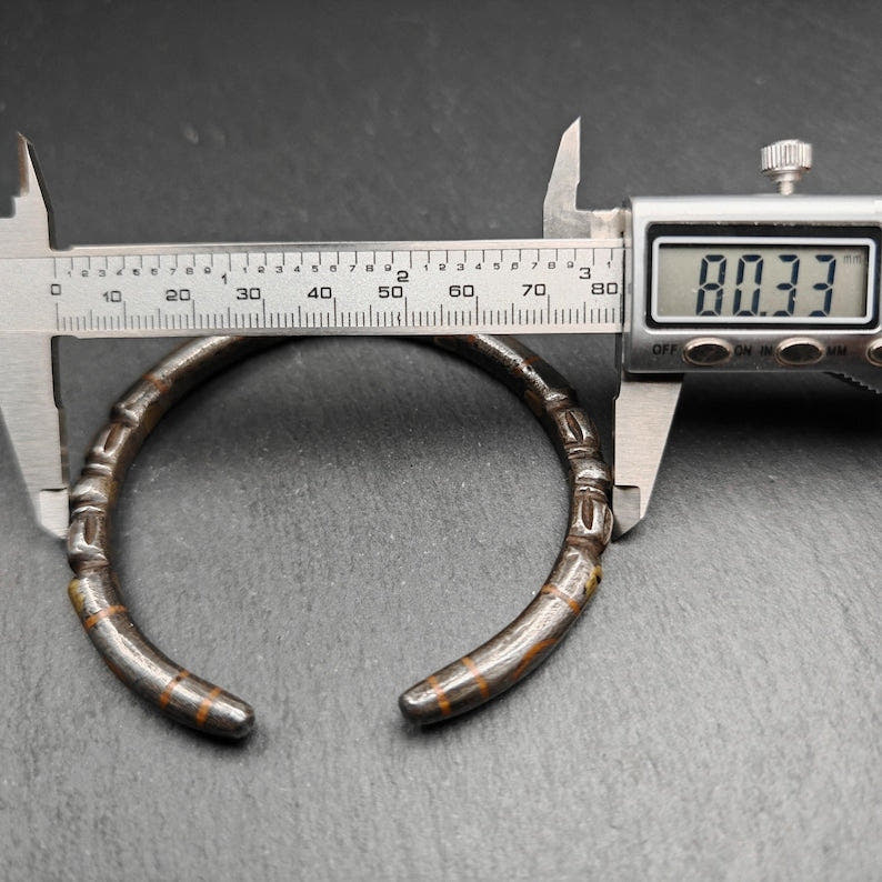 Tibetan Vajra Bangle,Cold Iron Cuff Bracelet - Tibetan Buddhist vajra, view 9