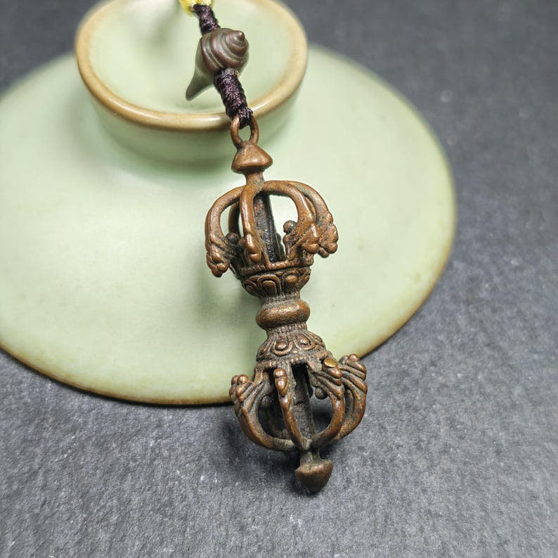 Tibetan Vajra Amulet - Protective Charm - 47 - Tibetan Buddhist amulet, view 5