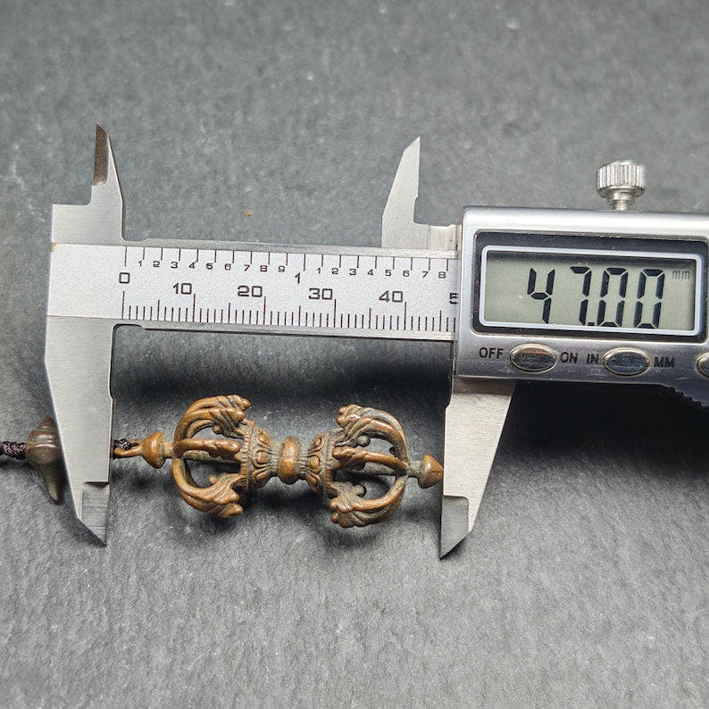 Tibetan Vajra Amulet - Protective Charm - 47 - Tibetan Buddhist amulet, view 9