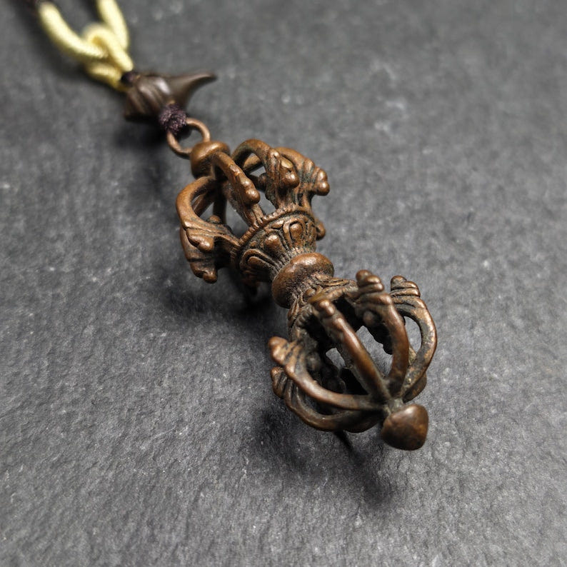 Tibetan Vajra Amulet - Protective Charm - 47 - Tibetan Buddhist amulet, view 4