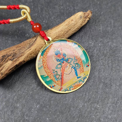 Chakrasamvara + Mahakala Amulet Double Sided 34mm - Tibetan Buddhist amulet, view 4