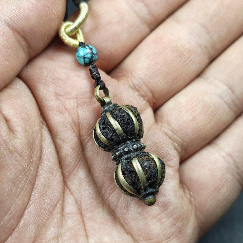 Vajra Amulet Tibetan Protective Charm with Consecration Filled 35*15mm - Tibetan Buddhist amulet, view 6