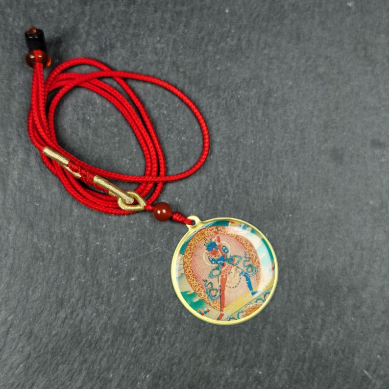 Chakrasamvara + Mahakala Amulet Double Sided 34mm - Tibetan Buddhist amulet, view 8