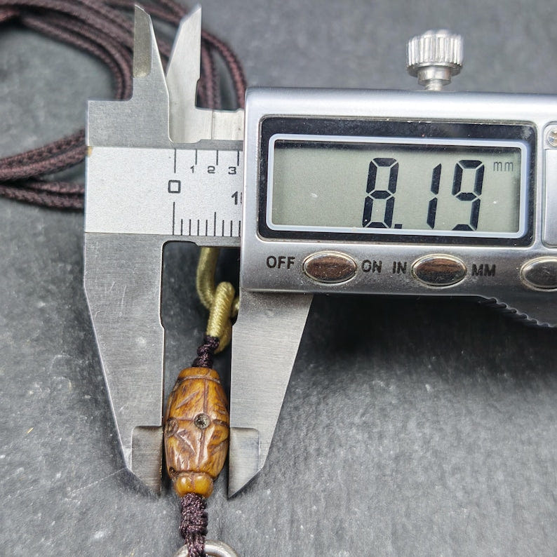 Bird Skull Amulet - Beak Mask Pendant - 31 - Tibetan Buddhist amulet, size reference