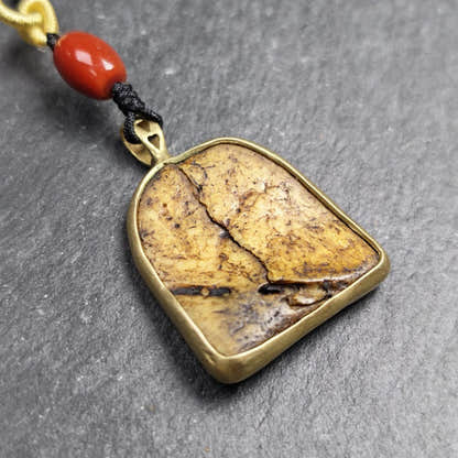 Shield-shaped Kapala Amulet - 33mm - Tibetan Buddhist amulet, view 4