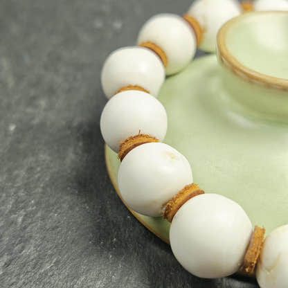 Tibetan Conch Shell Wrist Mala - Tibetan Buddhist mala beads, view 8