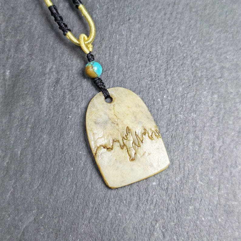 Original Kapala Amulet - Gandhanra Old Tibetan Protective Charm - 37mm - Tibetan Buddhist amulet, front view