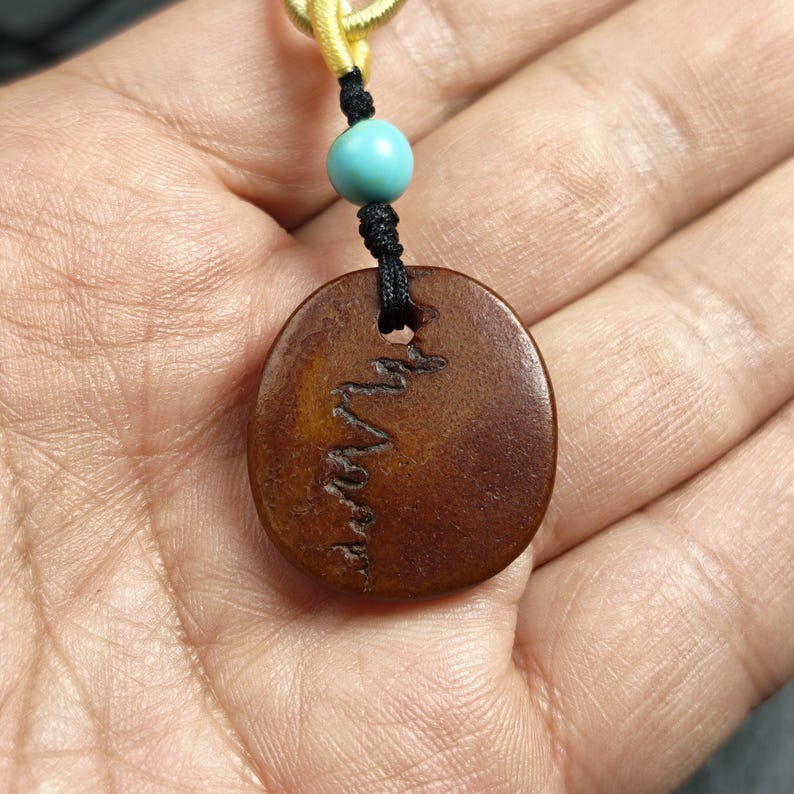 Antique Kapala Amulet - Gandhanra Old Tibetan Protective Charm - 24mm - Decades  - Tibetan Buddhist amulet, view 9