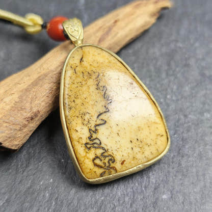 Shield-shaped Kapala Amulet - 37mm - Tibetan Buddhist amulet, view 5