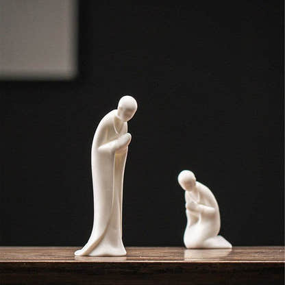 White Porcelain Meditation Buddha Statues - Tibetan Buddhist statue, view 6