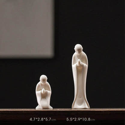 White Porcelain Meditation Buddha Statues - Tibetan Buddhist statue, view 8