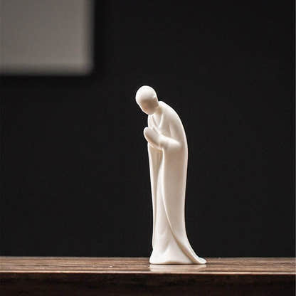White Porcelain Meditation Buddha Statues - Tibetan Buddhist statue, view 9