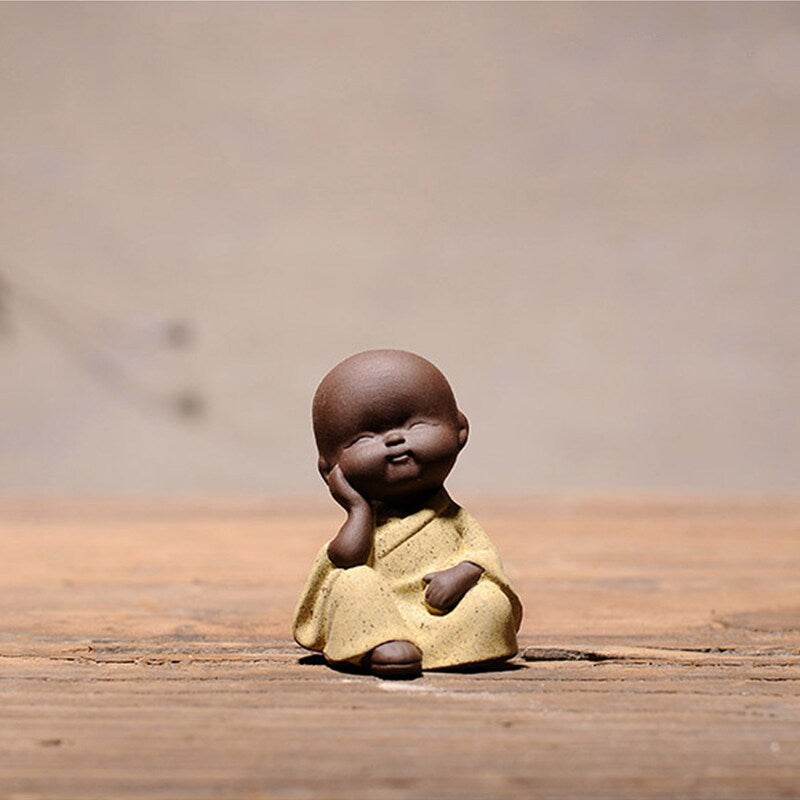 Purple Sand Meditation Buddha Statues - Tibetan Buddhist statue, size reference