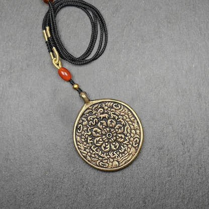 Buddhist Amulet,Melong SIPAHO,Mandala Flower Pattern - Tibetan Buddhist amulet, view 8