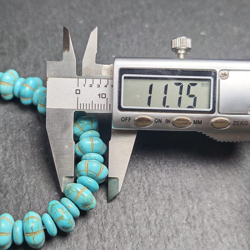 Old Turquoise Bracelet 7.4" Circumference - Tibetan Buddhist art, view 10