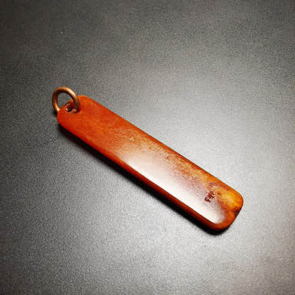 Amulet,Yak Bone,Sutra Pendant 2.2" - Tibetan Buddhist amulet, view 4