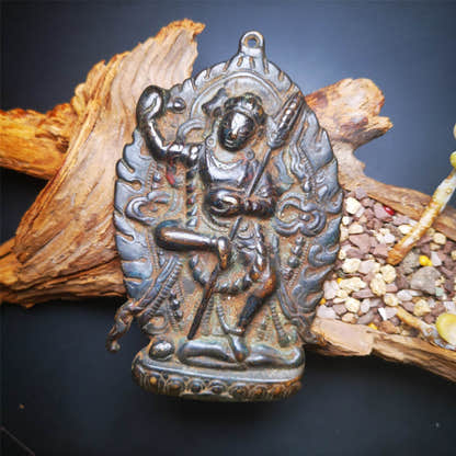 Statue,Troma Nagmo,krodikali - Tibetan Buddhist statue, front view