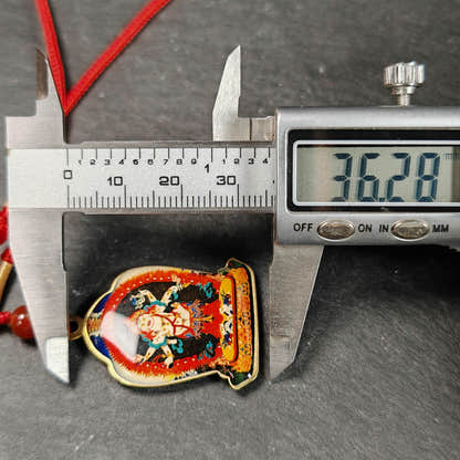 White Mahakala Amulet | Vintage Tibetan Protective Pendant 36mm