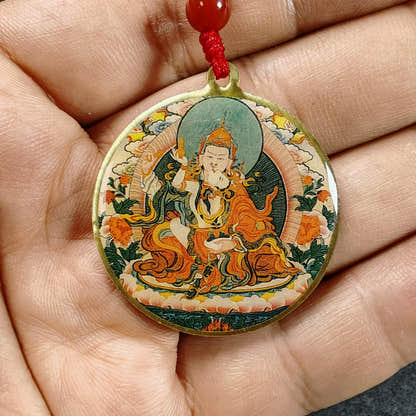 Guru Rinpoche Amulet | Samantabhadra Yab-Yum Protective Pendant | 34mm